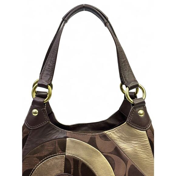 Coach Signature Optic Patchwork Hobo Bag - Picture 3 of 16